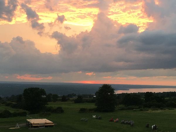 Cayuga Lake Sunset from the CRS Growers Farm